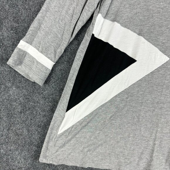 Comfy USA Top Womens Small Gray Stretch Knit Tee 3/4 Sleeve Swing Hem - Picture 2 of 7